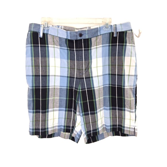 CJ Banks Plaid‎ Bermuda Shorts Size 16W Preppy Academia Tennis Pickleball Travel - Picture 1 of 8